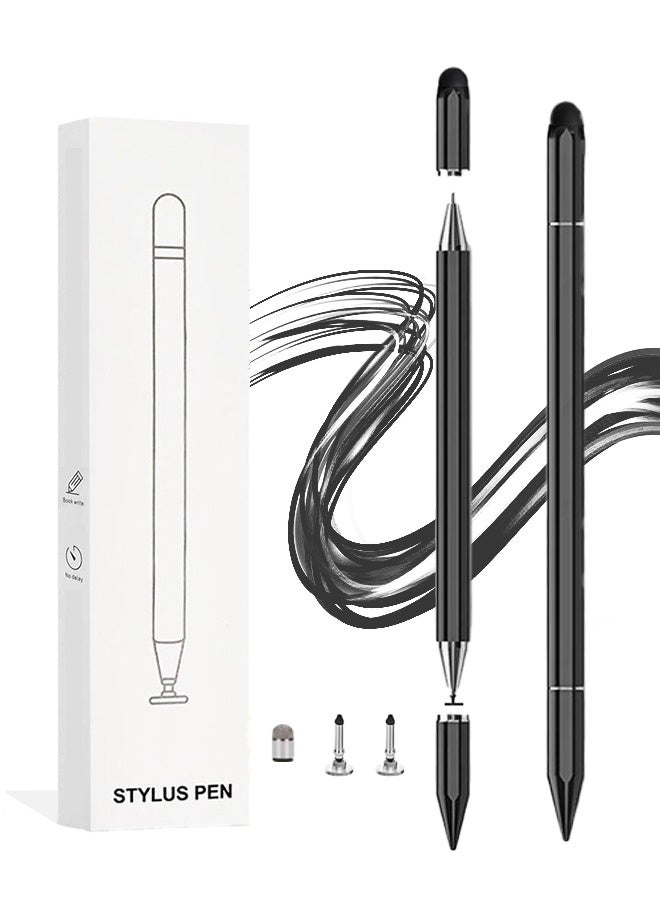 BOFAN 3-in-1 Stylus Pen for Touch Screen,High Sensitivity & Precision Magnetic Disc Stylus Pen for iPad/Apple/iPhone/Samsung/Android All Capacitive Touch Screen（Black） - Image 1
